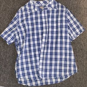 Short sleeve plaid dress shirt
